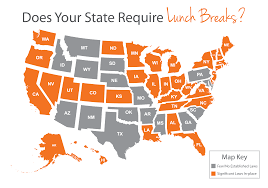 What are my obligations in ca to force this person to punch out for a lunch period? Lunch Break Laws By State