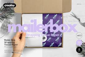 Mailing Wrapping Tissue Paper Mockup On Behance Paper Mockup Mockup Creative Market
