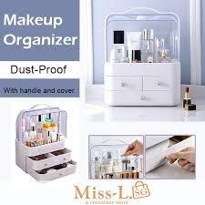 folja dust proof makeup organizer