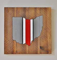Welcome to the nut house ohio state wood sign 36x 5 1/2 engraved & routered to show natural wood color through the hand painted red color. New Ohio State Wooden Sign Scarlet Osu Ohio State Buckeyes Helmet Sign Wood State Sign Reclaimed Wood Sign Wooden Signs Reclaimed Wood Signs Wood Signs