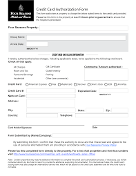 If you are a seller accepting credit card as one of the payment modes from your customers, then you should know about credit card authorization forms. Free Four Seasons Credit Card Authorization Form Pdf Eforms