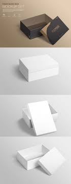 Free Shoe Box Mockup Set Shoe Box Design Box Mockup Logo Design Mockup