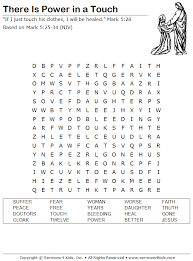 Miracles of jesus, faith, healing, bleeding woman, issue of blood, woman who touched jesus, hem of his garment. For The Kids Activity Pages Coloring Pages C