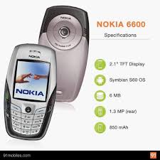 Nokia 6600 specifications ...