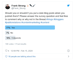 The Top Arguments For And Against Including Dates On Blogs And Content Sword And The Script Dating Blog Blog Titles Survey Questions