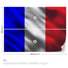 Die flagge frankreichs zeigt die farben blau, weiß und rot in senkrechter sie wurden am 04.10.1789 offiziell für die französische kokarde eingeführt. Fototapete Tapete Franzosische Flagge Frankreich Bei Europosters Kostenloser Versand