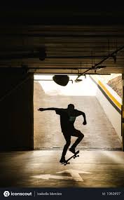 Free Man Skating On Skateboard In Parking Photo Download In Png Jpg Format Skateboard Photos Silhouette Photos Draw On Photos