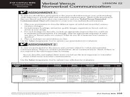 Verbal Versus Nonverbal Communication Lesson Plan For 6th
