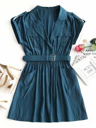 Up To 80 Off Lapel Collar Belted Mini Dress Zaful Dress Zaful Zaful Outfits Zaful Dresses Spring Outfi Cinturon Para Vestido Mini Vestidos Vestidos Safari