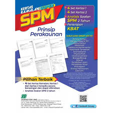 Maklumat untuk calon kertas peperiksaan ini adalah untuk subjek prinsip perakaunan. Kertas Ramalan Super Spm Prinsip Perakaunan