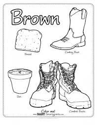 The Color Brown Coloring Page