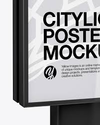 Download Citylight Poster Mockup In Outdoor Advertising Mockups On Yellow Images Object Mockups PSD Mockup Templates