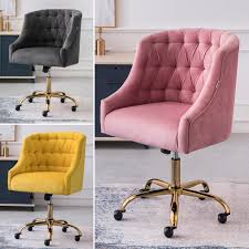 Product title mesh office chair ergonomic desk chair computer chai. Velvet Office Chair Home Swivel Computer Desk Chair Ergonomic Adjustable Seat Uk Ebay