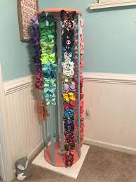 Spinning Bow Carousel Girlsroomideas Organizing Hair Accessories Diy Baby Stuff Diy Bow