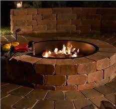 Necessories 48 In Grand Concrete Fire Pit In Bluestone With Cooking Grate 3500006 The Home Depot Stone Fire Pit Fire Pit Kit Fire Pit Backyard