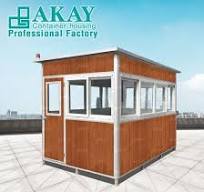 Customized Flat Pack Sentry Box Prefabricated Mobile Modular Design Outdoor  EPS Wall Luxury Portable Security Booth Guard House for Sale for School
