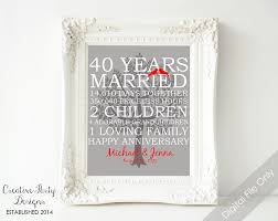 Creativepartydesigns Shared A New Photo On Etsy 35th Wedding Anniversary Gift Anniversary Gifts For Parents 40th Wedding Anniversary Gifts