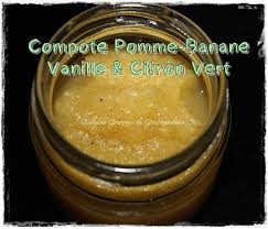 Compote Pomme Banane Vanille Citron Vert Recette Compote Pomme Banane Pomme Banane Compote De Pomme