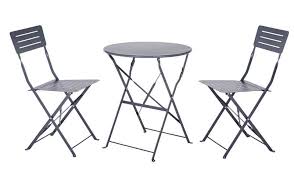 Living Accents 3 Pc Gray Steel Richmond Bistro Set Ace Hardware Bistro Set Patio Dining Set Outdoor Patio Set
