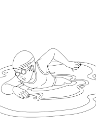 Swimming is lots of fun, and a great way to exercise. Coloring Pages Kids Swimming Coloring Page