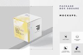 Package Box Mock Up Square In 2020 Box Packaging Box Mockup Branding Design