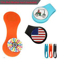 3 6 Pcs New Design Silicone Magnetic Golf Ball Marker Hat Clip Strong Magnet Attached To Your Pocket Edge Belt Dlothes Marks Aliexpress