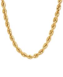 rope chain 30 necklace 4mm in 14k gold