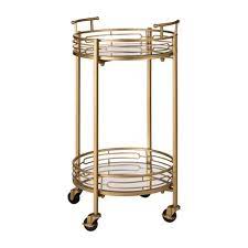 4.2 out of 5 stars with 54 ratings. Deluxe Metal Round Mirrored Bar Cart Gold Glitzhome Target