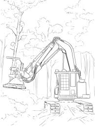 Feller Buncher Coloring Page Free Printable Coloring Pages Coloring Pages Printable Coloring Pages Tractor Coloring Pages