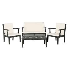 Safavieh Fresno Indoor Outdoor Loveseat Chair Coffee Table 4 Piece Set