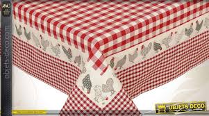 Découvrez nappe jetable vichy rouge , nappe jetable sur le site de clv location de vaisselle. Nappe Vichy Rouge Et Blanche Avec Illustrations De Poules Et Coqs