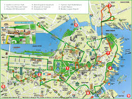 Free Printable Maps Map Of Boston Boston Tourist Map Boston Tourist Boston Attractions
