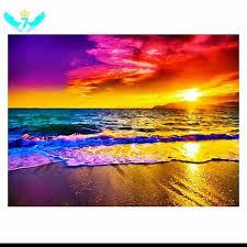 Cara menggambar pemandangan pantai | gambar pemandangan alam yang mudah.hi, selamat datang di tafsi drawing. Jual 5d Diy Diamond Painting Lukisan Berlian Pemandangan Pantai Senja Sore Kota Tangerang Toko San Chai Tokopedia