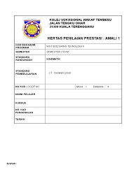 Melahirkan pelajar yang kompeten dalam bidang vokasional bagi merealisasikan. Amali 1 Menghitung Halaju Dan Pecutan
