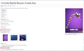 I Was Looking Around For Info On The Candy Axe And I Found This Could This Be True Fortnitebr