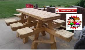 Picnic Table Plan Outdoor Table Plan Kids Table Plan Play Etsy In 2020 Outdoor Table Plans Picnic Table Picnic Table Plans