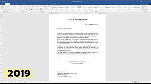 Carta de recomendación laboral personal formato de carta de referencia para rp de canadá | trabajo de entrada exprés. Como Hacer Una Carta De Recomendacion Laboral En Word Youtube