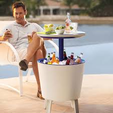 Check spelling or type a new query. Outdoor Side Table Beverage Cooler