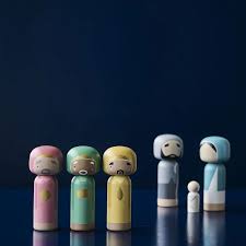 Wooden Sculpture Wisemen Lucie Kaas