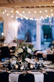 Formally Casual Cedarwood Wedding Emilyevan Cedarwood Weddings Black And White Wedding Theme Black Gold Wedding Wedding Table