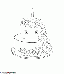 Https Coloringpages Site Wp Content Uploads Unicorn Cake Coloring Page 885x1024 Gif Kleurplaten