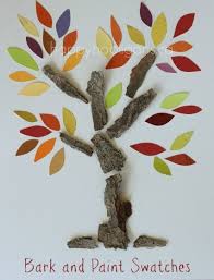 bark and paint swatch trees - happy hooligans - fall tree art for ...