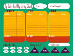 Calorie Tracking Chart Free Printable Food Calorie Chart