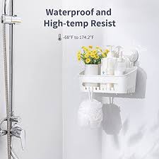 Blue acrylic tips are fashioned on the ends of the hooks and shelves to add a bit of. Taili Shower Caddy Drill Free With Vacuum Suction Cup Removable Shower Shelf Storage Basket For Shampoo Toiletries Kitchen Bathroom Bedroom Organizer Pricepulse