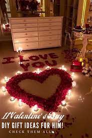 11 Valentine S Day Diy Gift Ideas To Give Your Man That Can Make Him Happy Valentines Day Decorations Valentine Decorations Romantic Room Decoration