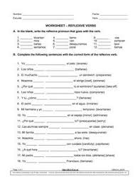 Spanish Reflexive Verbs Worksheet Spanish Worksheets Spanish Reflexive Verbs Verb Worksheets