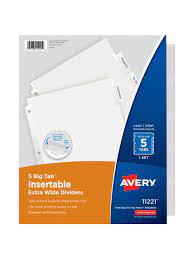 Interchangeable pilot type 17/64 hss counterbore, pgn 0.5 1/2 inch 25 pcs precision chrome steel bearing balls g25.new x4 avery big tab insertable extra. Avery Big Tab Extra Wide Insertable Dividers Clear Reinforced Whiteclear 5 Tab Office Depot