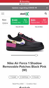 Nike Air Force 1 Shadow Removable Patches Black Pink Video In 2020 Nike Shoes Sneakers Nike