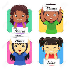 Use these what is your name clipart. Girls Name 2 Girls Holding Their Name Tag Royalty Free Cliparts Vectors And Stock Illustration Image 47253079