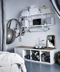 Get tools and equipment off the floor and ready for action with garage wall organization solutions from newage. 19 Small Space Home Gym Hacks You Need To Keep Those Resolutions Going Brit Co